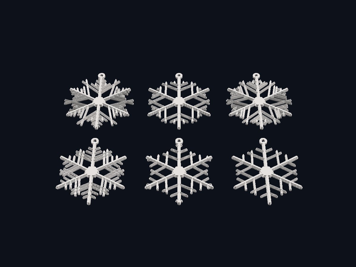 Schneeflocken (6er-Set)